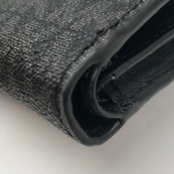 Michael Kors Black Signature Canvas and Leather Double Zipper Wallet Wristlet - Picture 8 of 11